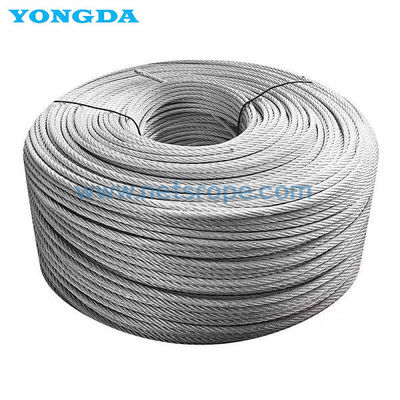हाईवे रेलिंग के लिए 26mm 3 X 7 गैल्वेनाइज्ड स्टील वायर रोप्स जंग प्रूफ